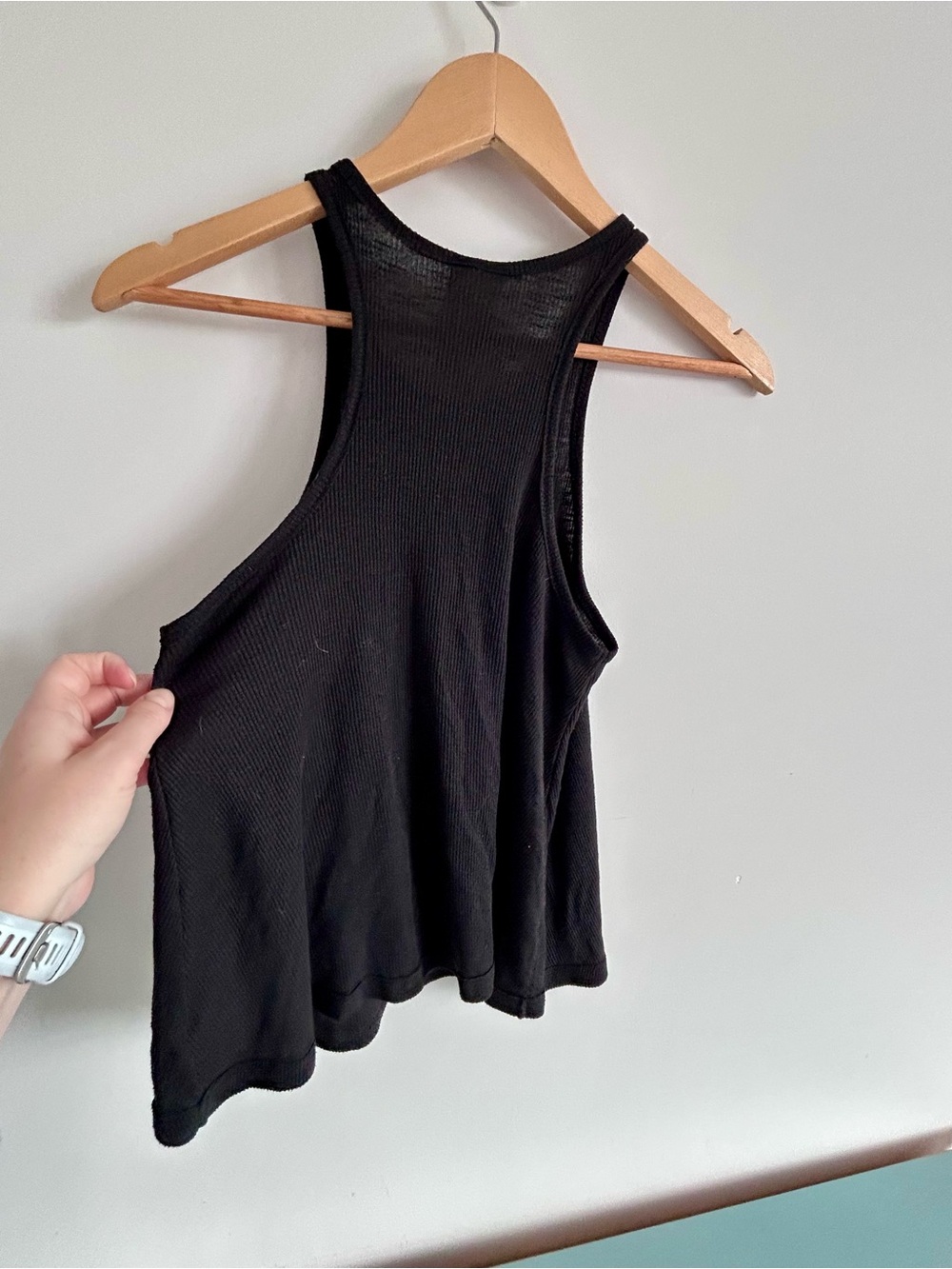 Free People Black Ribbed Racerback Tank - Picture 6 of 6